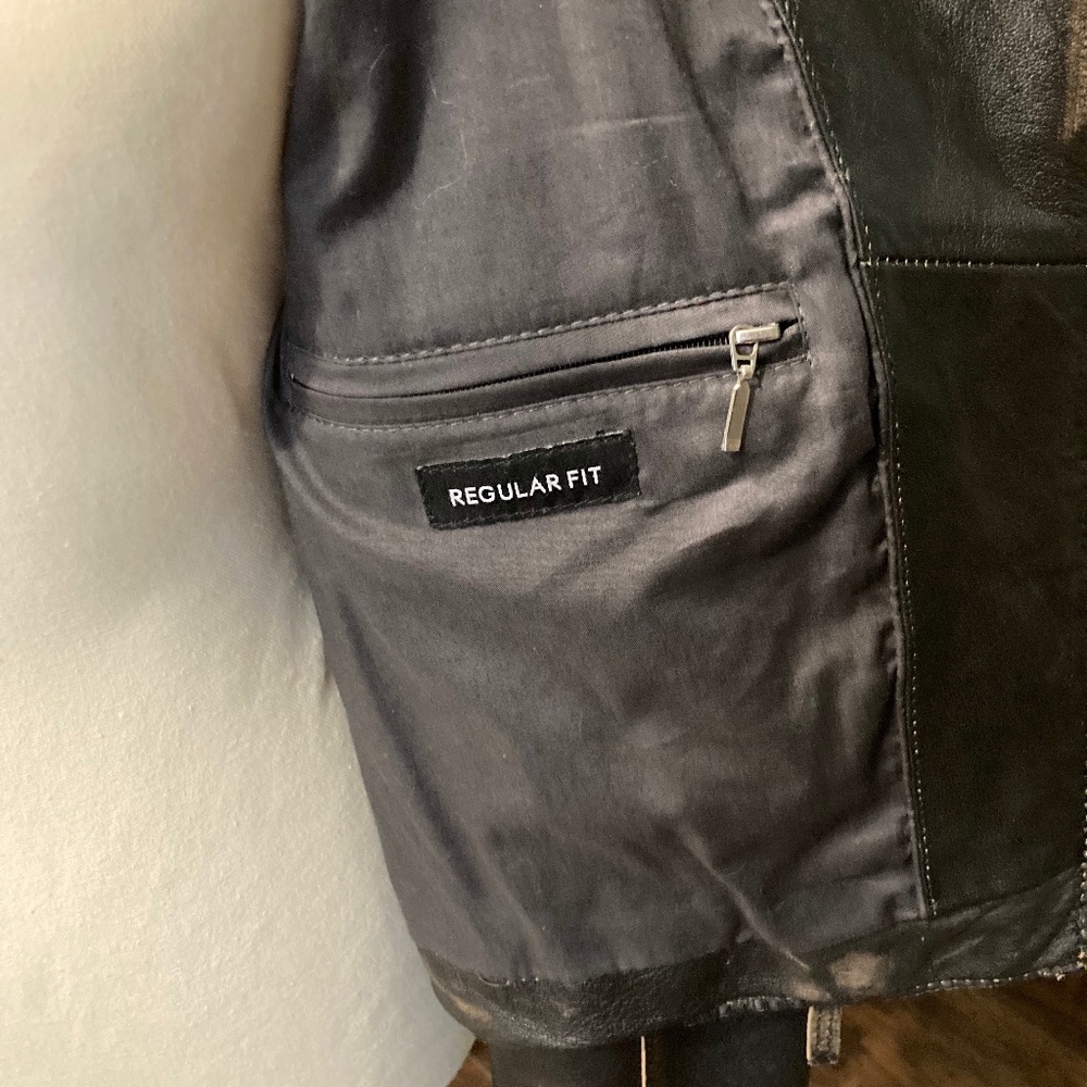 NWT  Mauritius Distressed Lamb Skin Moto Zip-Up Jacket 🤩🤩 - Picture 15 of 16